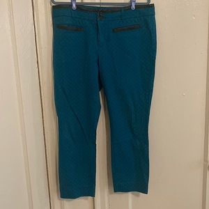 Dress pants with leather detail